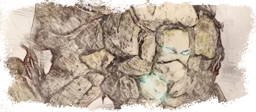 Bestiariusz Gothic Remake 18 G1R Kamienny Golem Szkic