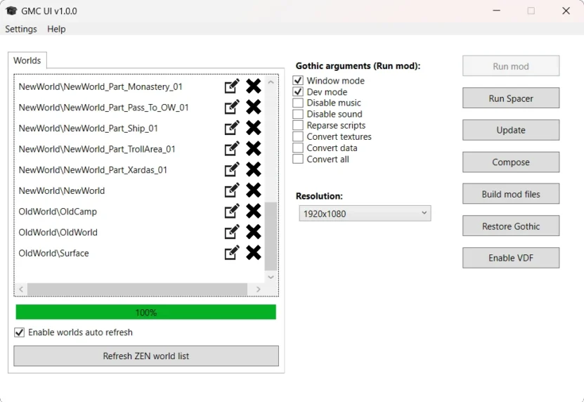 GothicModComposer Start GothicModComposer Start