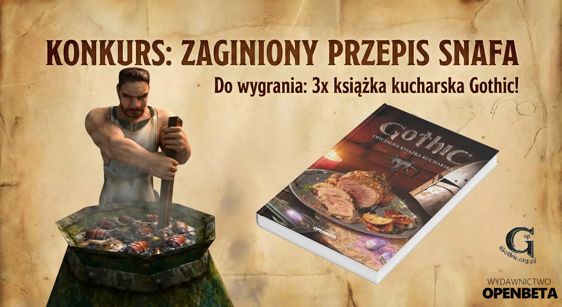 Konkurs: Zaginiony przepis Snafa - Wygraj jedną z 3 książek kucharskich ze świata Gothic 1 Konkurs final