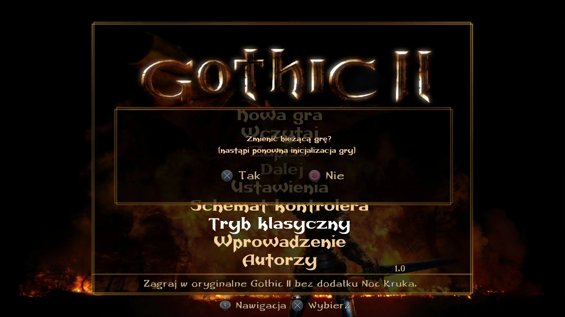 GUP Gothic2PS5 Menu