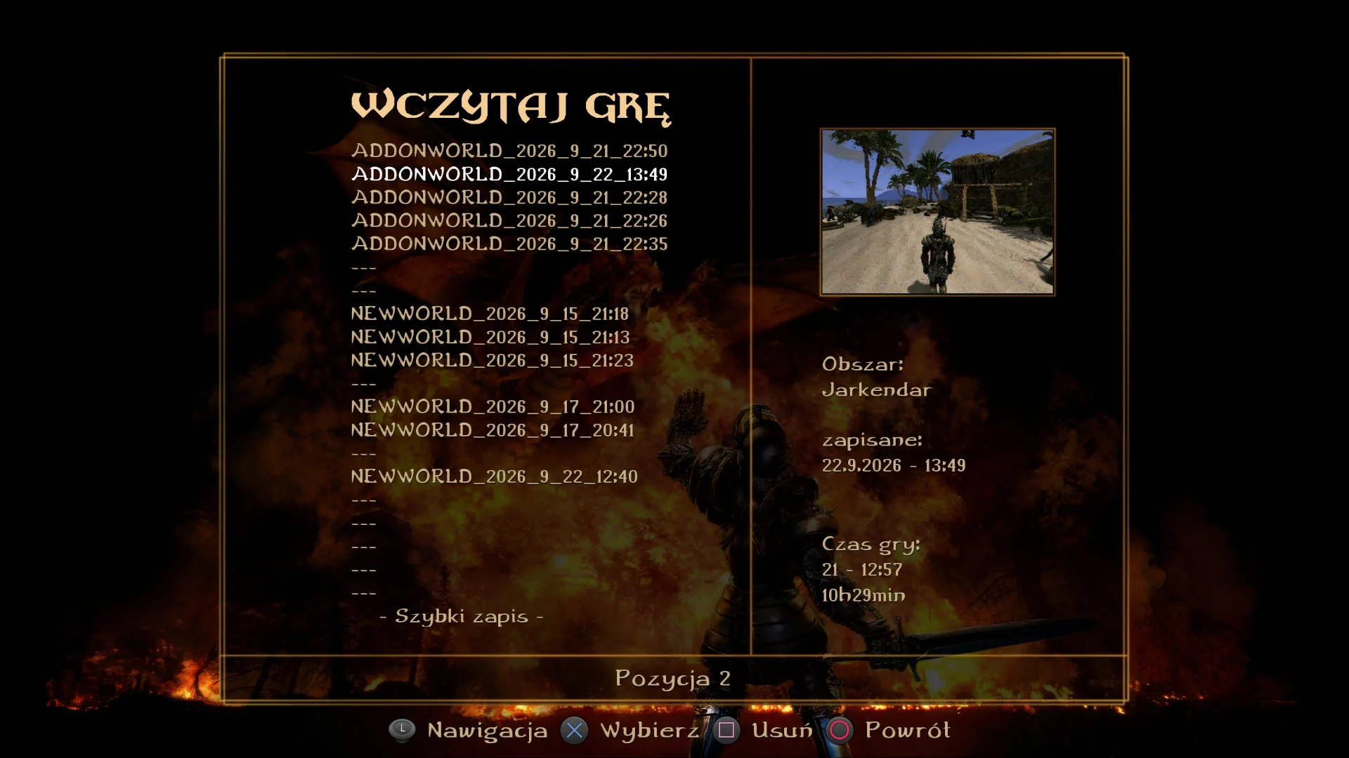 GUP Gothic2PS5 Wczytywanie