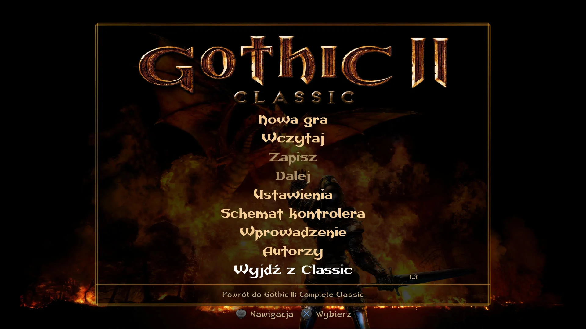GUP Gothic2PS5 Hotifix 1 3 Menu